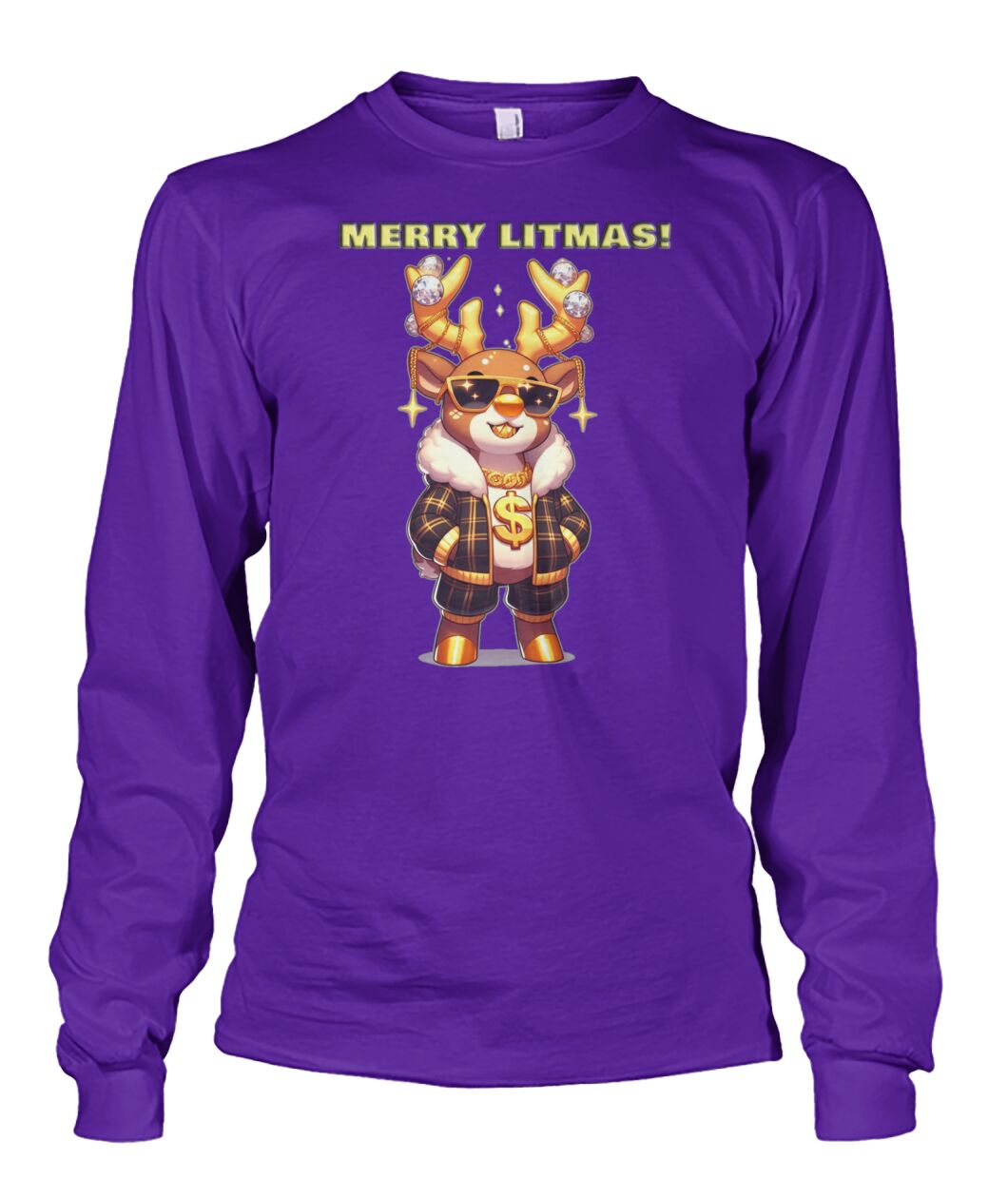 Merry Litmas Reindeer 2 (Hoodie & More) Unisex Long Sleeve