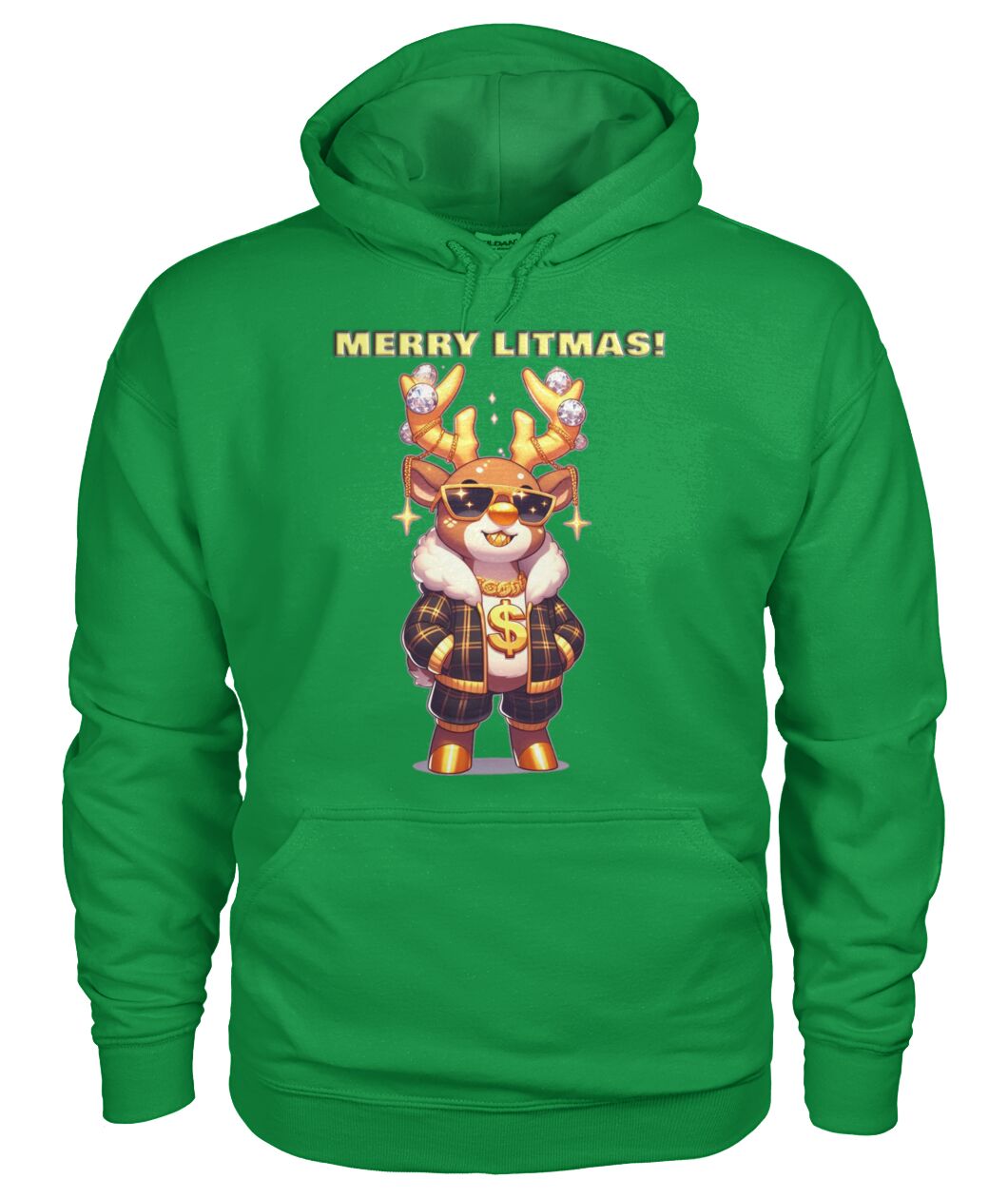 Merry Litmas Reindeer 2 (Hoodie & More) Unisex Hoodie