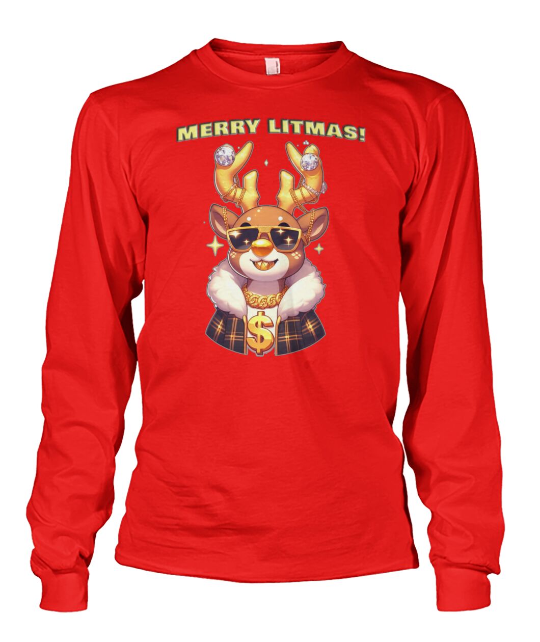 Merry Litmas Reindeer (Hoodie & More) Unisex Long Sleeve