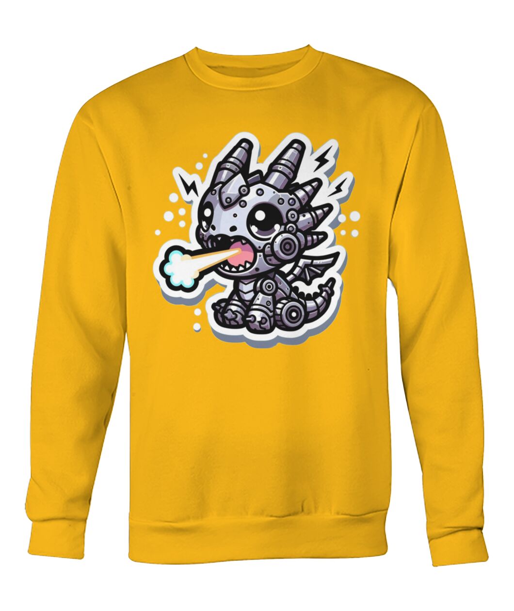 Mech Dragon Baby (Hoodie & More) Crew Neck Sweatshirt