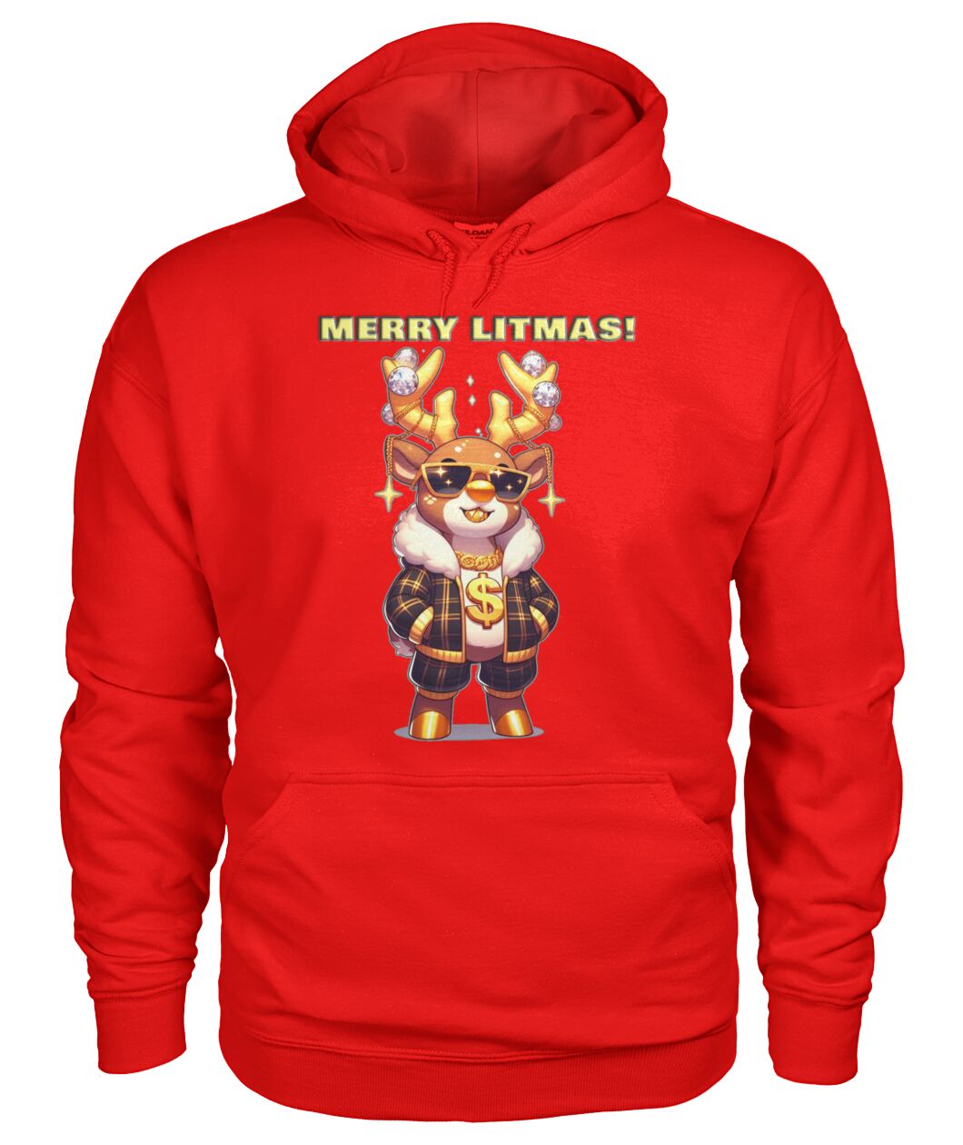 Merry Litmas Reindeer 2 (Hoodie & More) Unisex Hoodie