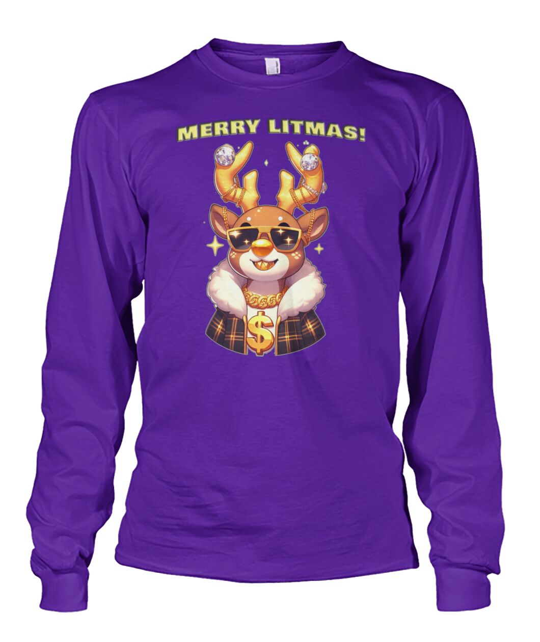 Merry Litmas Reindeer (Hoodie & More) Unisex Long Sleeve