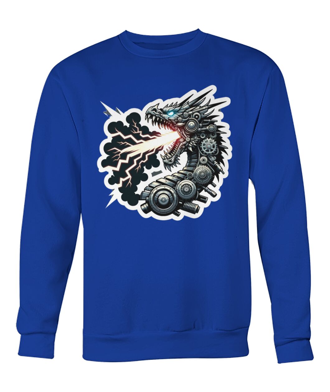 Mech Dragon Adult (Hoodie & More) Crew Neck Sweatshirt