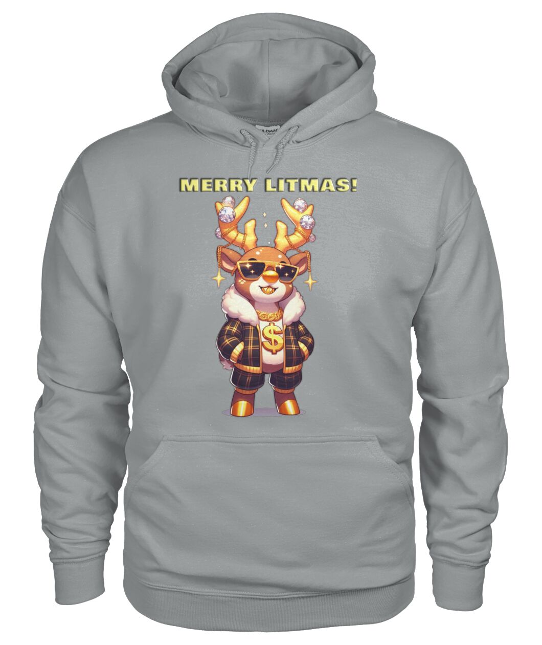 Merry Litmas Reindeer 2 (Hoodie & More) Unisex Hoodie