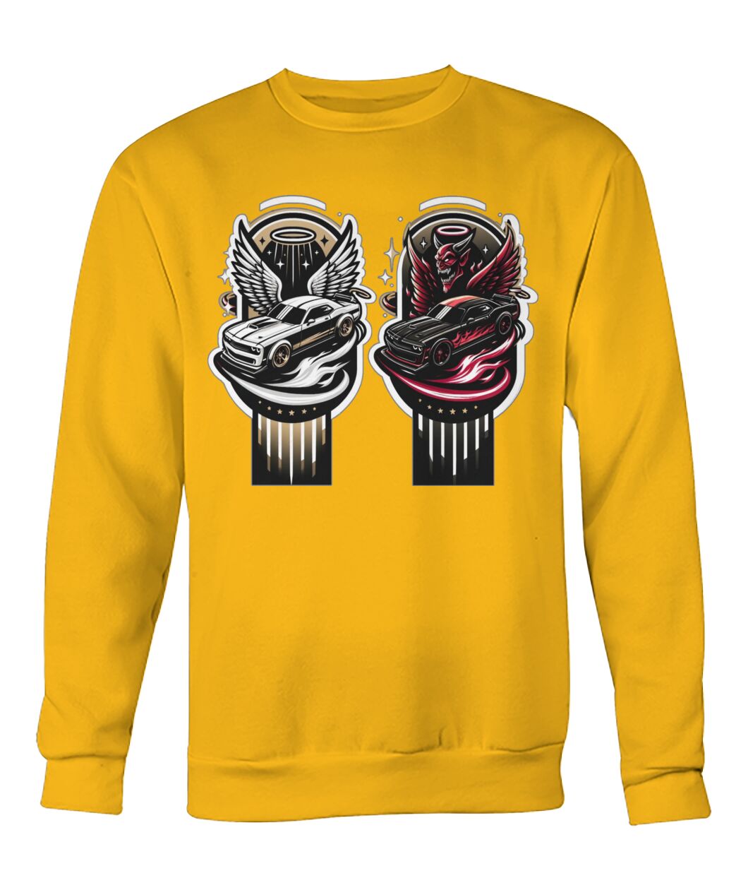 Angel Demon Car 2 (Sweater & More) Crew Neck Sweatshirt