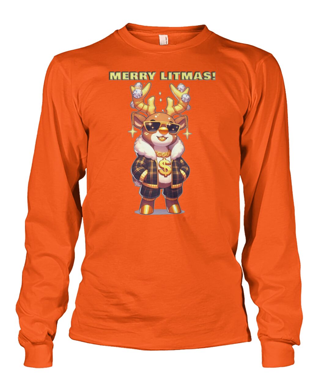 Merry Litmas Reindeer 2 (Hoodie & More) Unisex Long Sleeve