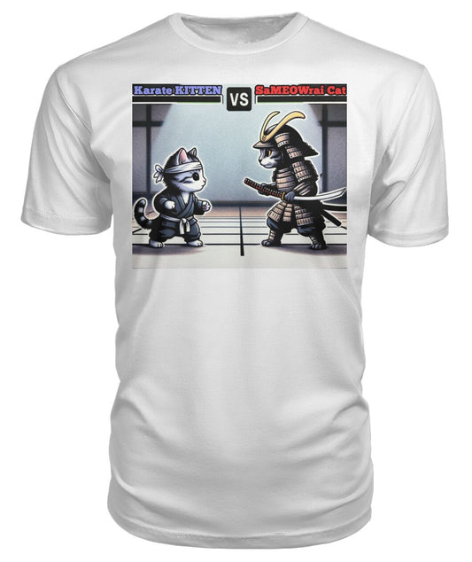 Karate vs Samurai Cat (Hoodie & More) Premium Unisex Tee
