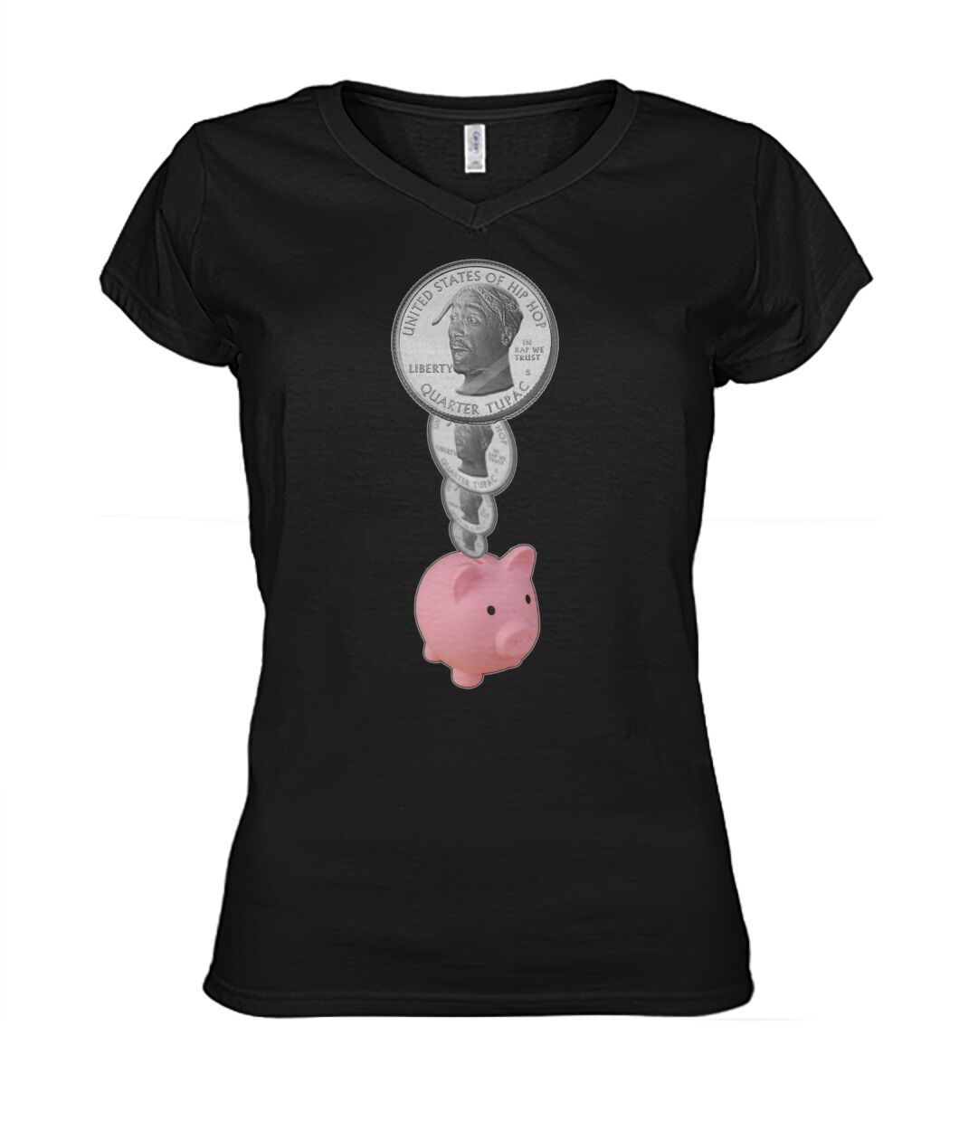 2Pac Piggy Bank (Hoodie & V Necks)