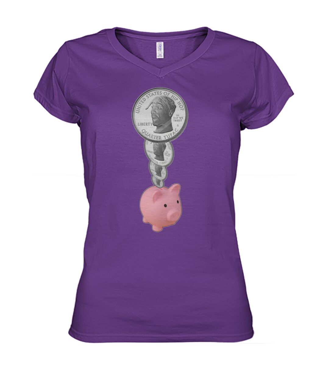 2Pac Piggy Bank (Hoodie & V Necks)
