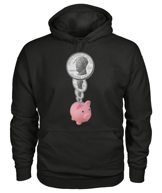 2Pac Piggy Bank (Hoodie & V Necks)