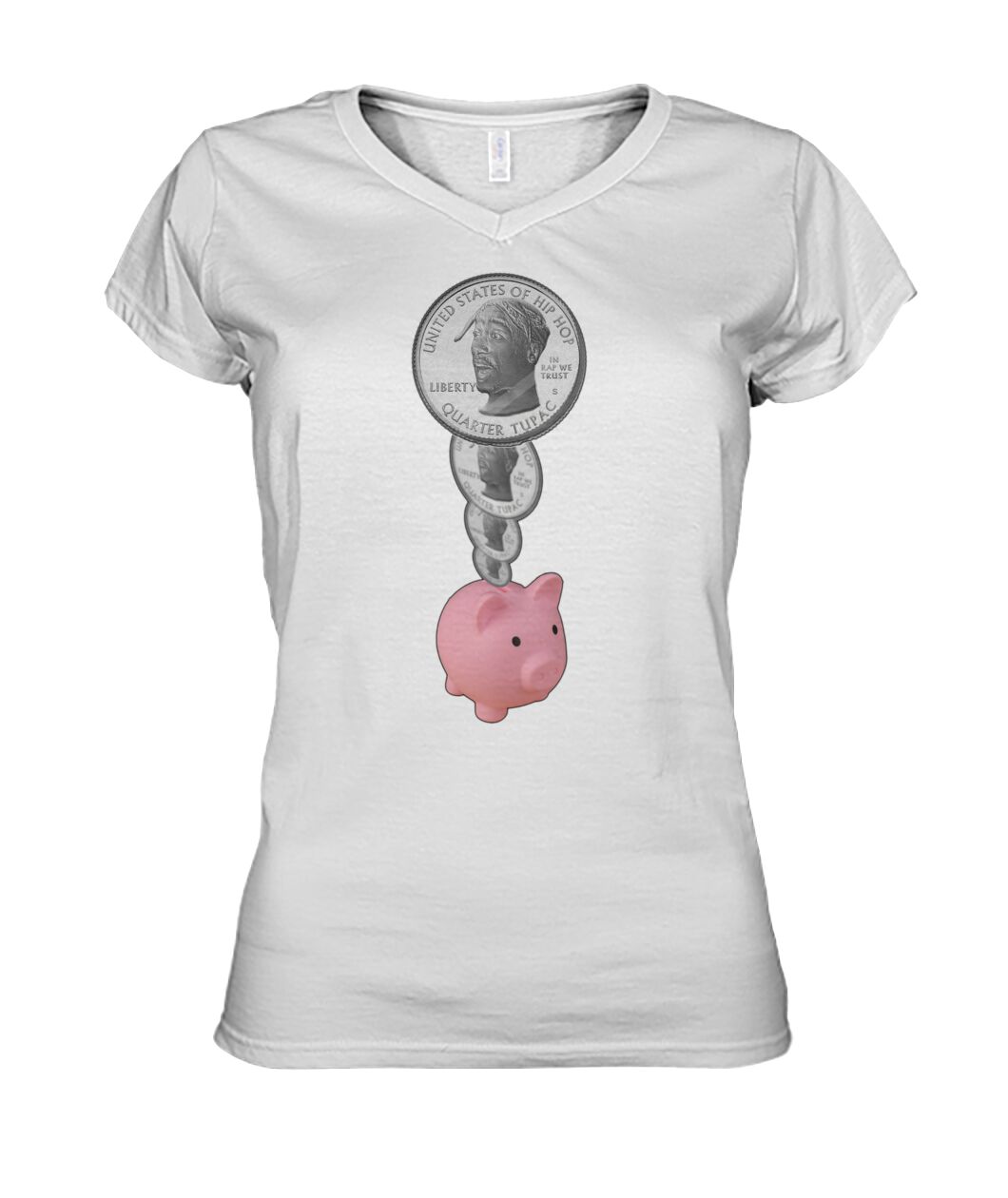 2Pac Piggy Bank (Hoodie & V Necks)