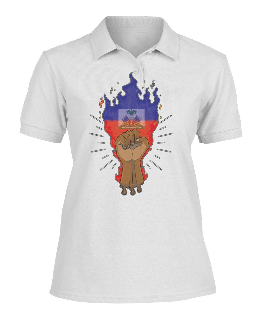 Haitian Fire Power Fist (Tank Top & Polo)