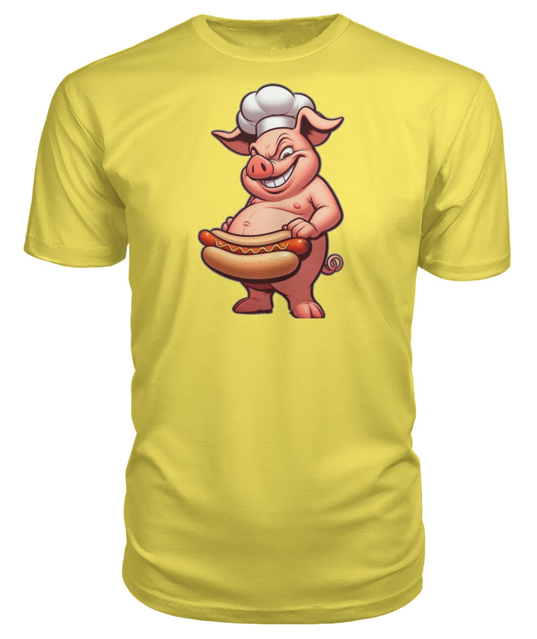 Chef Pig Hotdog (Hoodie & More) Premium Unisex Tee