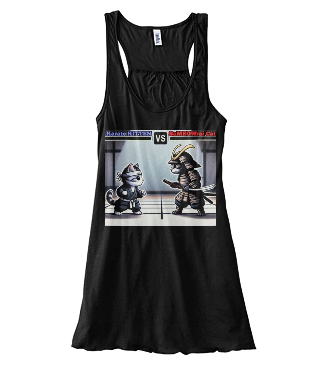 Karate vs Samurai Cat (TankTop & More) Women's Flowy Tank