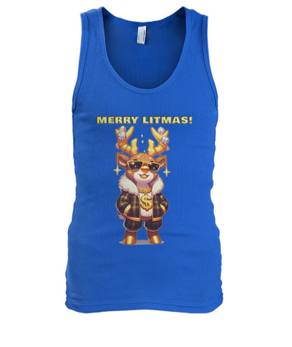 Merry Litmas Reindeer 2 (TankTop & More) Men's Tank Top