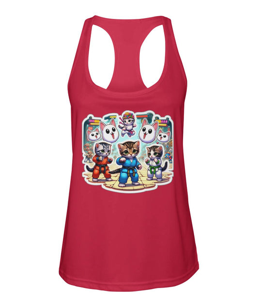 Cat Fighters 1 (TankTop & More) Women's Racerback Sport Tank