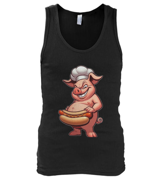 Chef Pig Hotdog (TankTop & More) Men's Tank Top