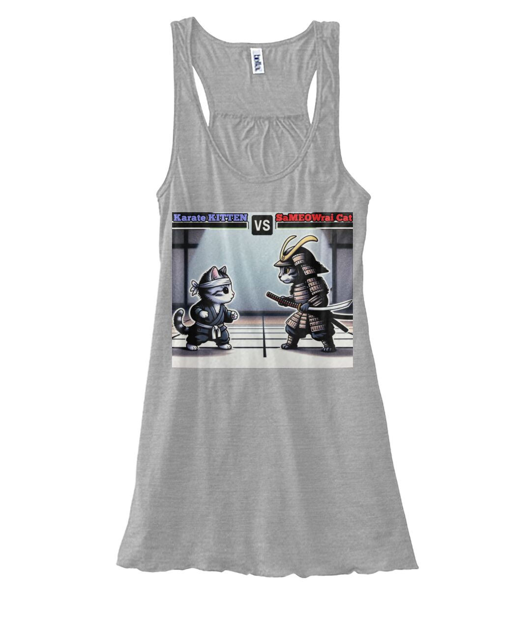 Karate vs Samurai Cat (TankTop & More) Women's Flowy Tank