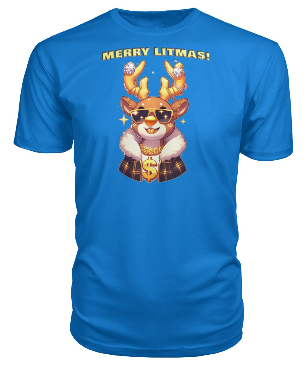 Merry Litmas Reindeer (Hoodie & More) Premium Unisex Tee