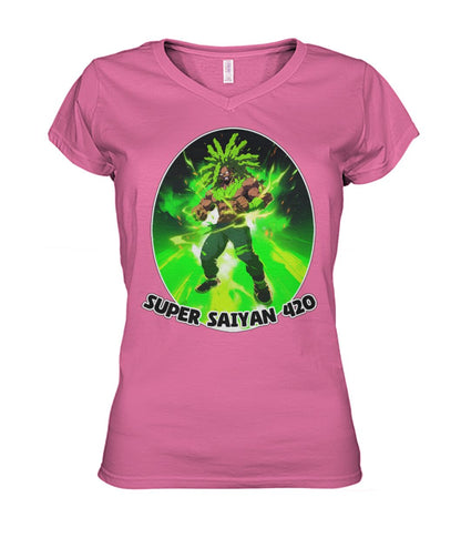 Super Saiyan 420 C (Hoodie & V Necks)