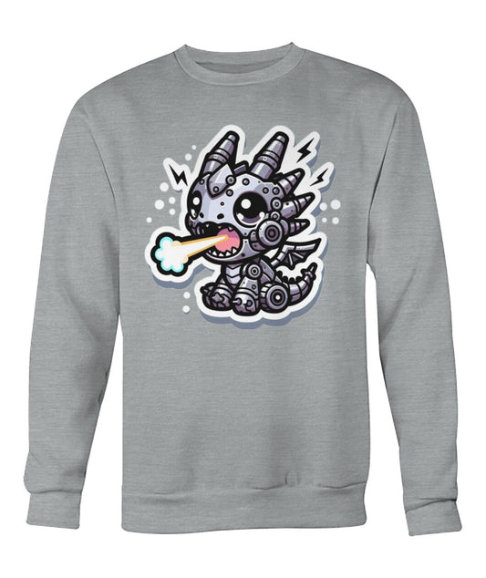 Mech Dragon Baby (Hoodie & More) Crew Neck Sweatshirt