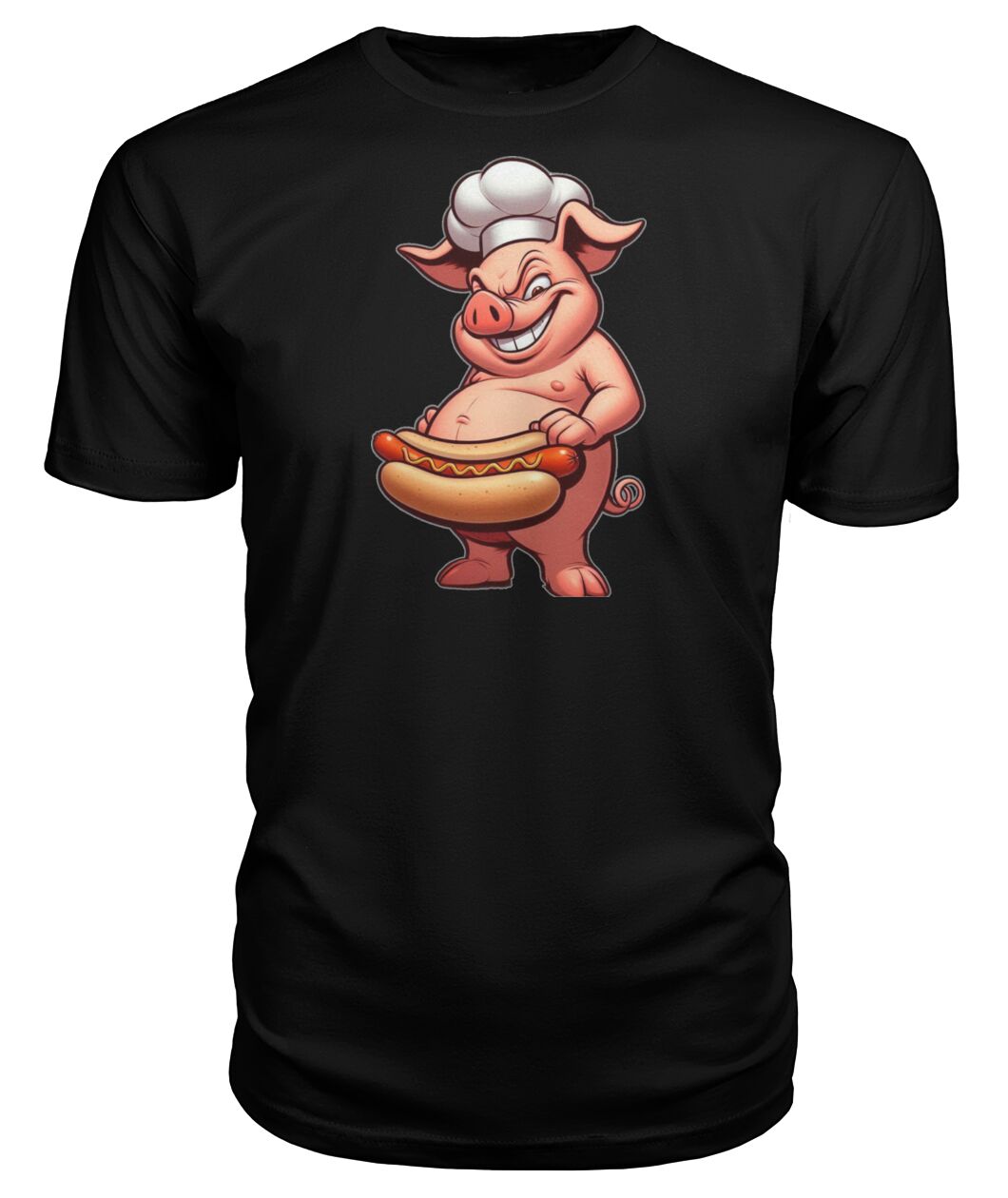 Chef Pig Hotdog (Hoodie & More) Premium Unisex Tee