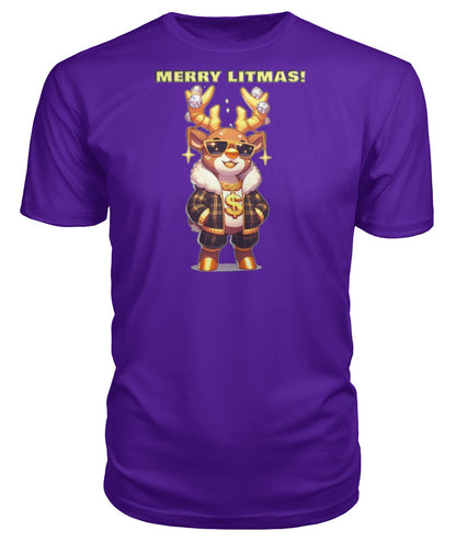 Merry Litmas Reindeer 2 (Hoodie & More) Premium Unisex Tee