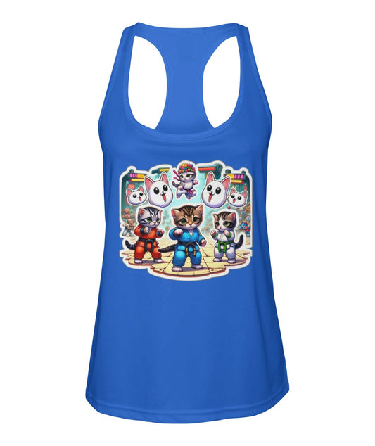 Cat Fighters 1 (TankTop & More) Women's Racerback Sport Tank