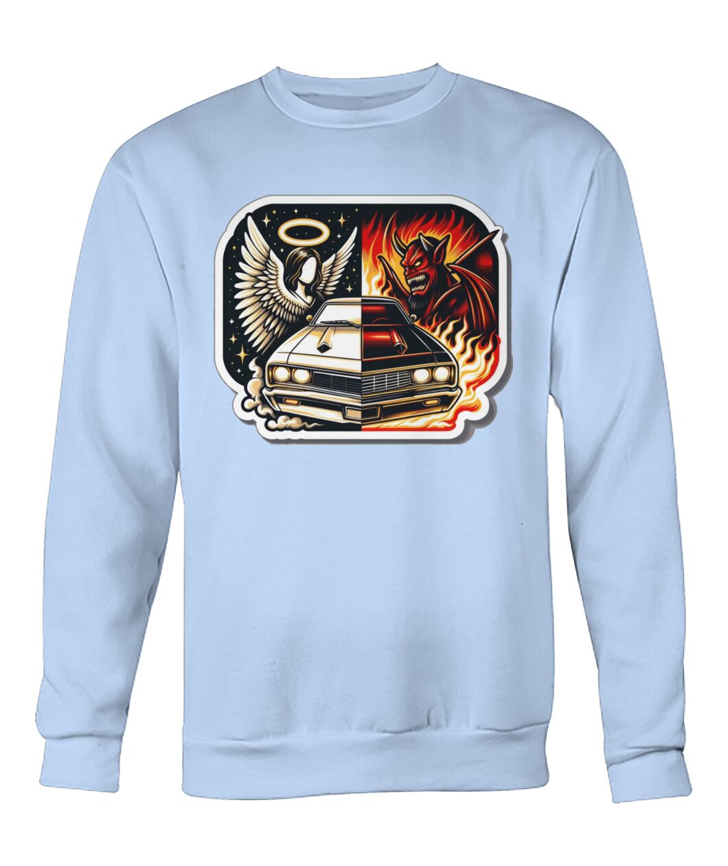 Angel Demon Car 1 (Sweater & More) Crew Neck Sweatshirt