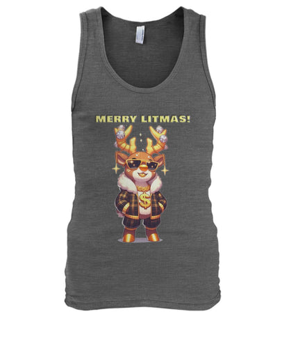 Merry Litmas Reindeer 2 (TankTop & More) Men's Tank Top