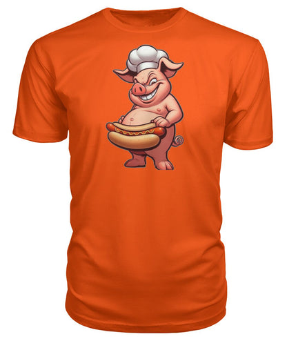 Chef Pig Hotdog (Hoodie & More) Premium Unisex Tee