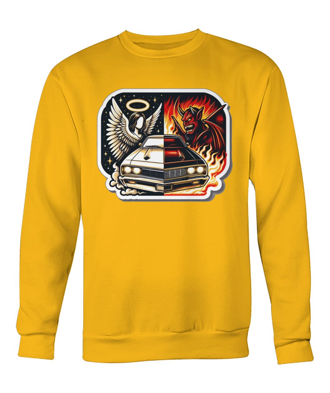 Angel Demon Car 1 (Sweater & More) Crew Neck Sweatshirt