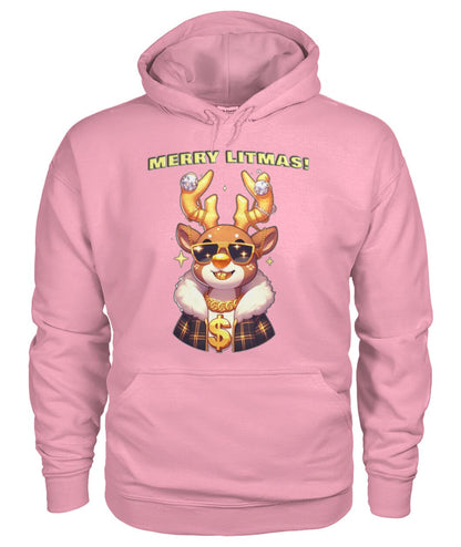 Merry Litmas Reindeer (Hoodie & More) Unisex Hoodie