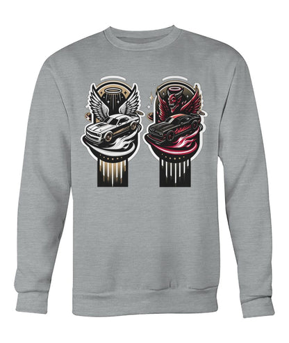 Angel Demon Car 2 (Sweater & More) Crew Neck Sweatshirt