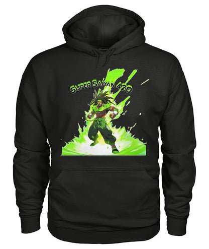 Super Saiyan 420 A (Hoodie & V Necks)