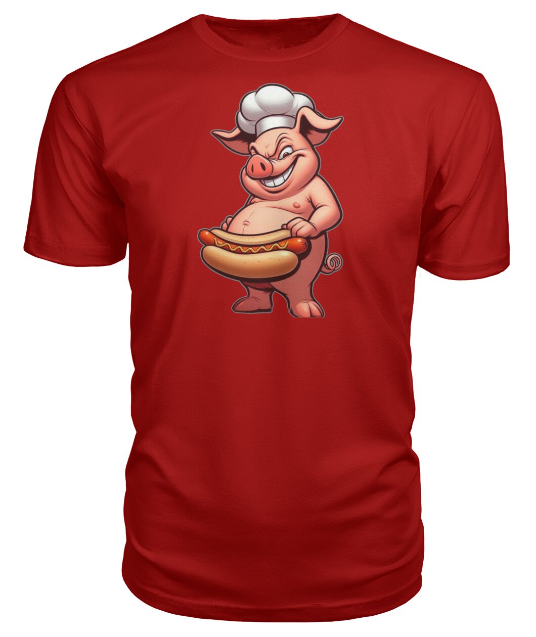 Chef Pig Hotdog (Hoodie & More) Premium Unisex Tee