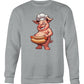 Chef Pig Hotdog (Hoodie & More) Crew Neck Sweatshirt