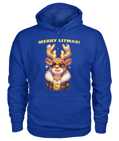 Merry Litmas Reindeer (Hoodie & More) Unisex Hoodie