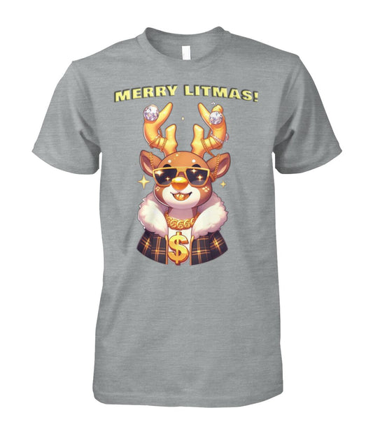 Merry Litmas Reindeer (T-Shirt & More)