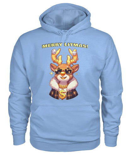 Merry Litmas Reindeer (Hoodie & More) Unisex Hoodie