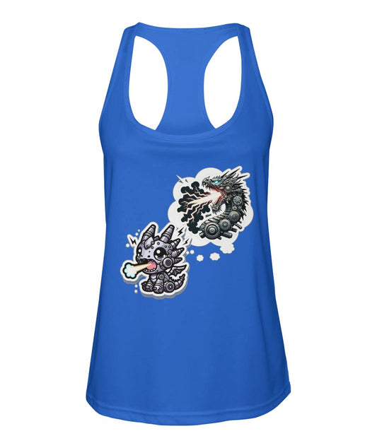 Mech Dragon (TankTop & More) Women's Racerback Sport Tank