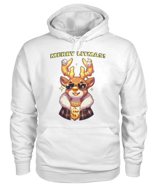 Merry Litmas Reindeer (Hoodie & More) Unisex Hoodie