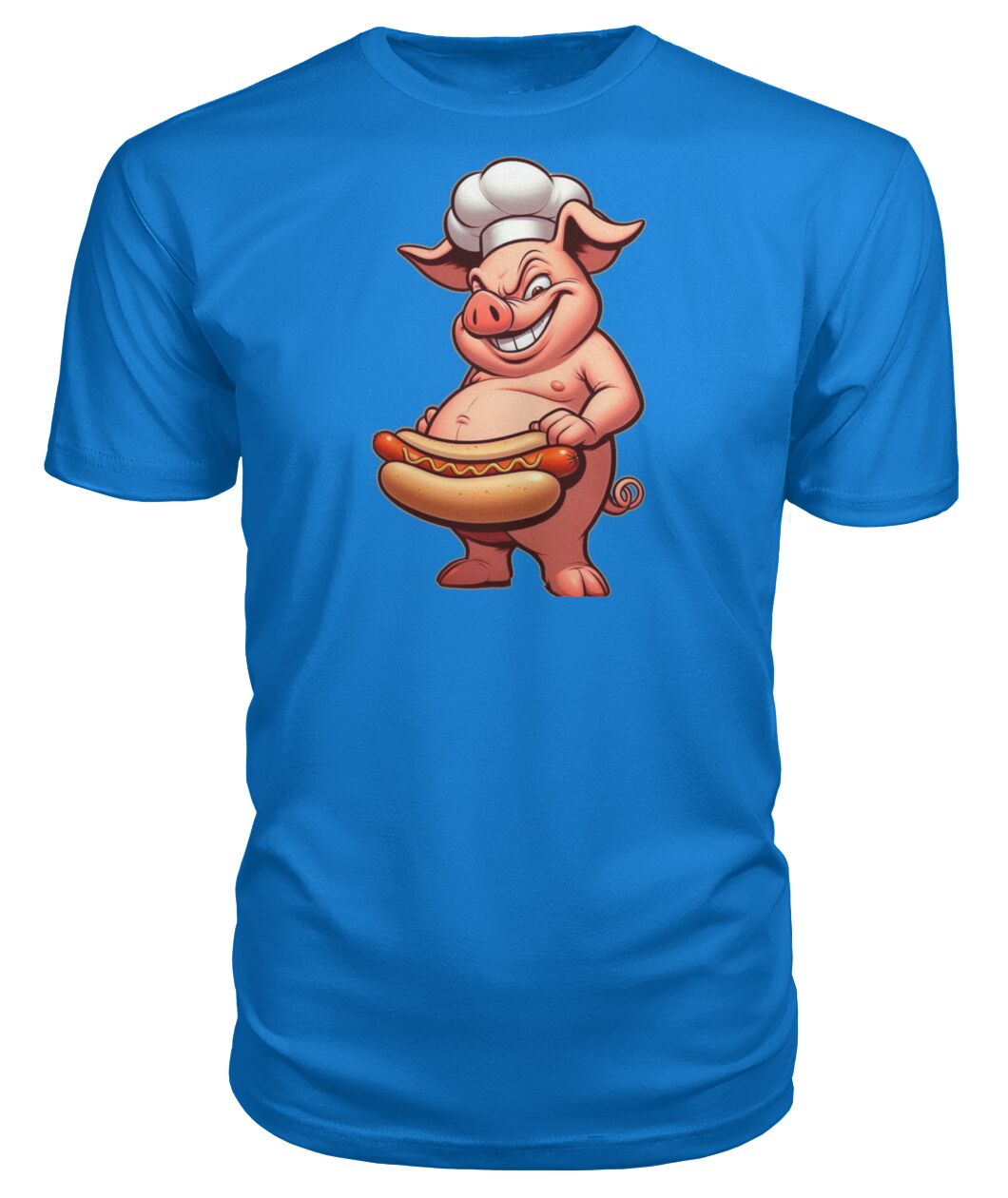 Chef Pig Hotdog (Hoodie & More) Premium Unisex Tee