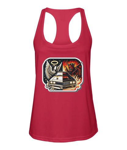 Angel Demon Car 1 (TankTop & More) Women's Racerback Sport Tank