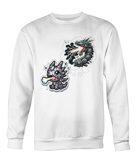 Mech Dragon (Hoodie & More) Crew Neck Sweatshirt