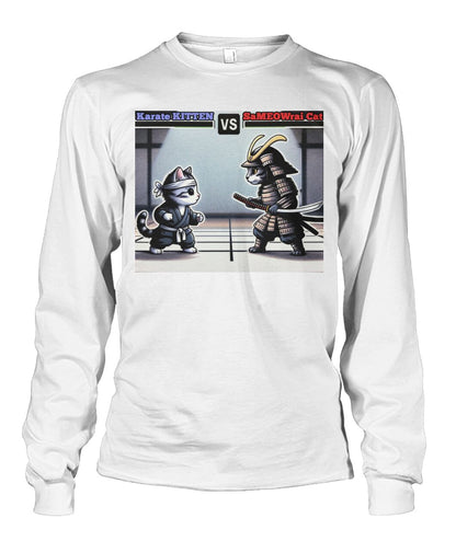 Karate vs Samurai Cat (Hoodie & More) Unisex Long Sleeve