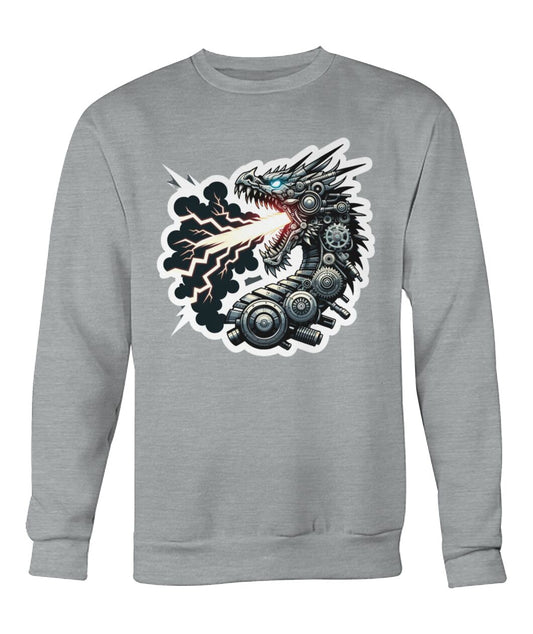 Mech Dragon Adult (Hoodie & More) Crew Neck Sweatshirt