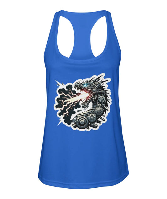 Mech Dragon Adult (TankTop & More) Women's Racerback Sport Tank