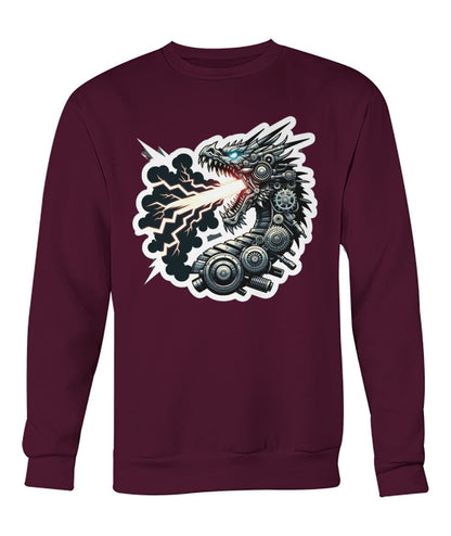 Mech Dragon Adult (Hoodie & More) Crew Neck Sweatshirt