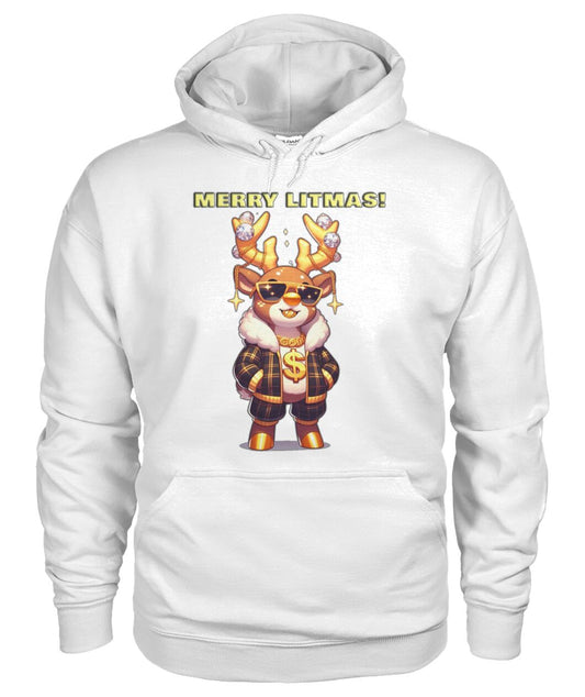 Merry Litmas Reindeer 2 (Hoodie & More) Unisex Hoodie